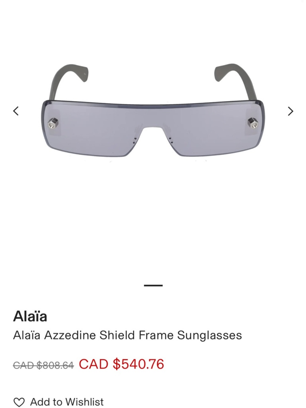 Alaïa Narrow Mask Sunglasses | Silver
